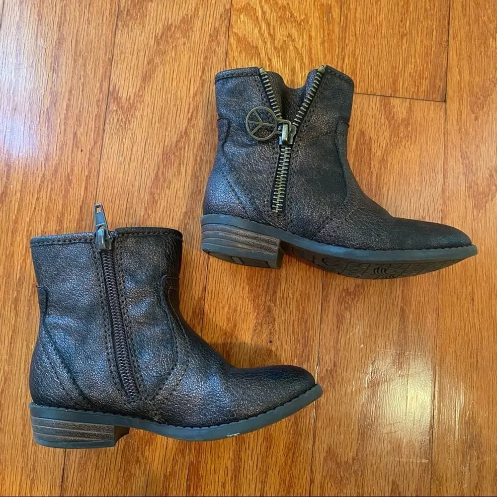 Steve Madden Booties Sz 8 Peace Sign Zipper Boots Fall Boots Girls
